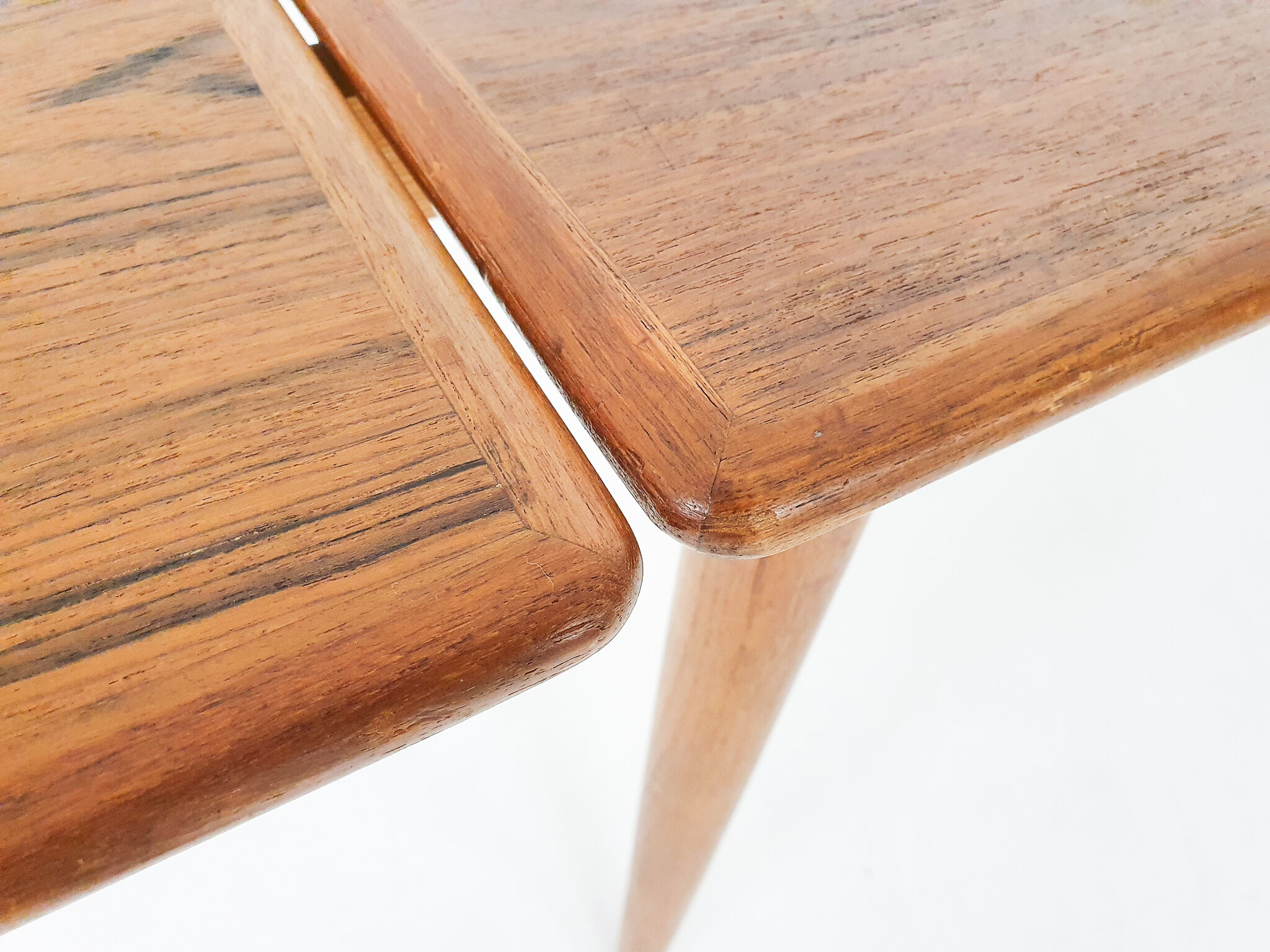 Scandinavian modern teak extendable dining table, 1950's