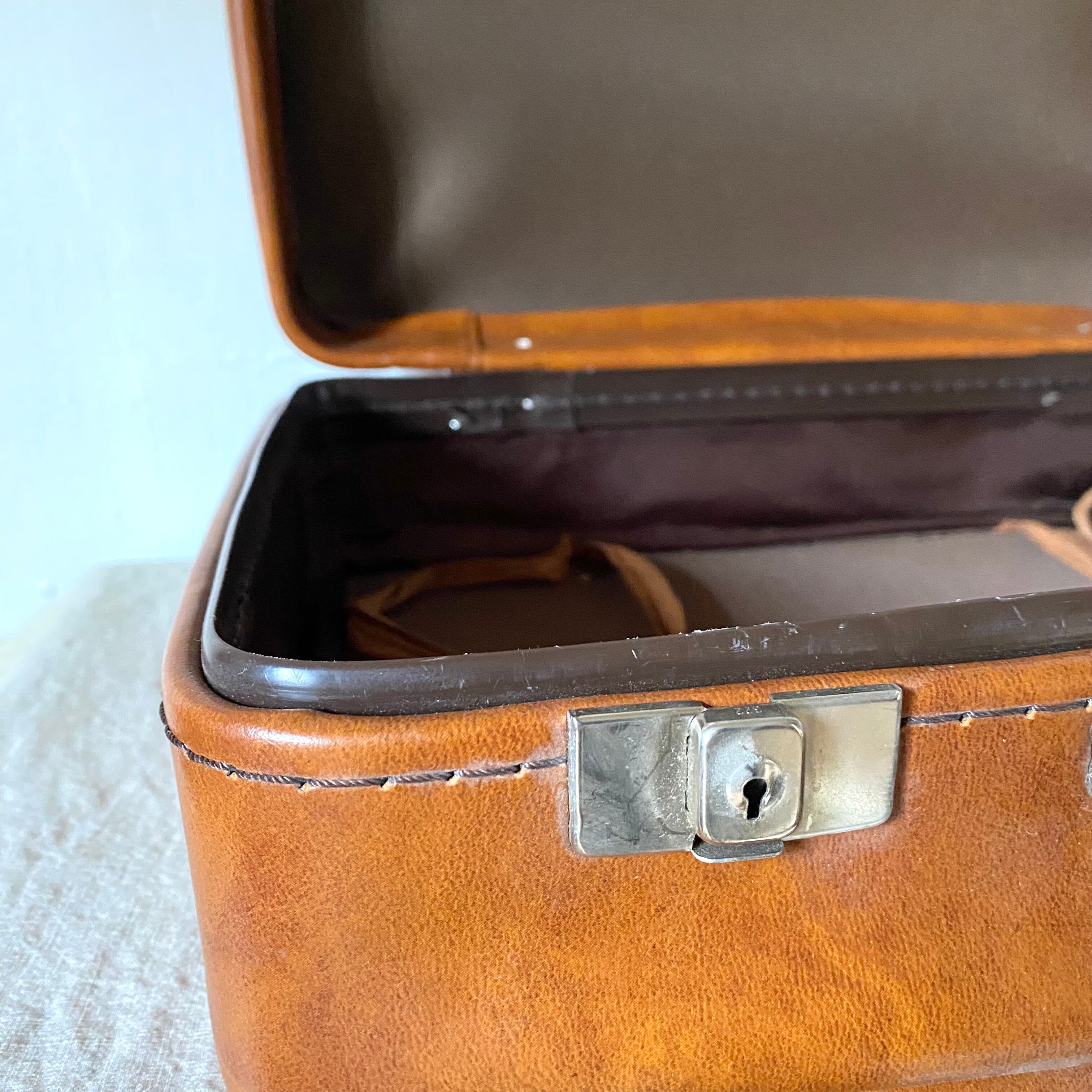 Vintage imitation leather suitcase