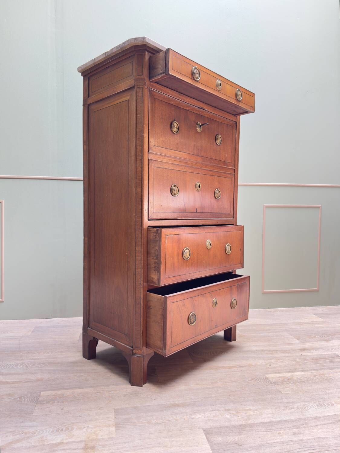 Mahogany Secretary Louis XVI XVIII Eme Century