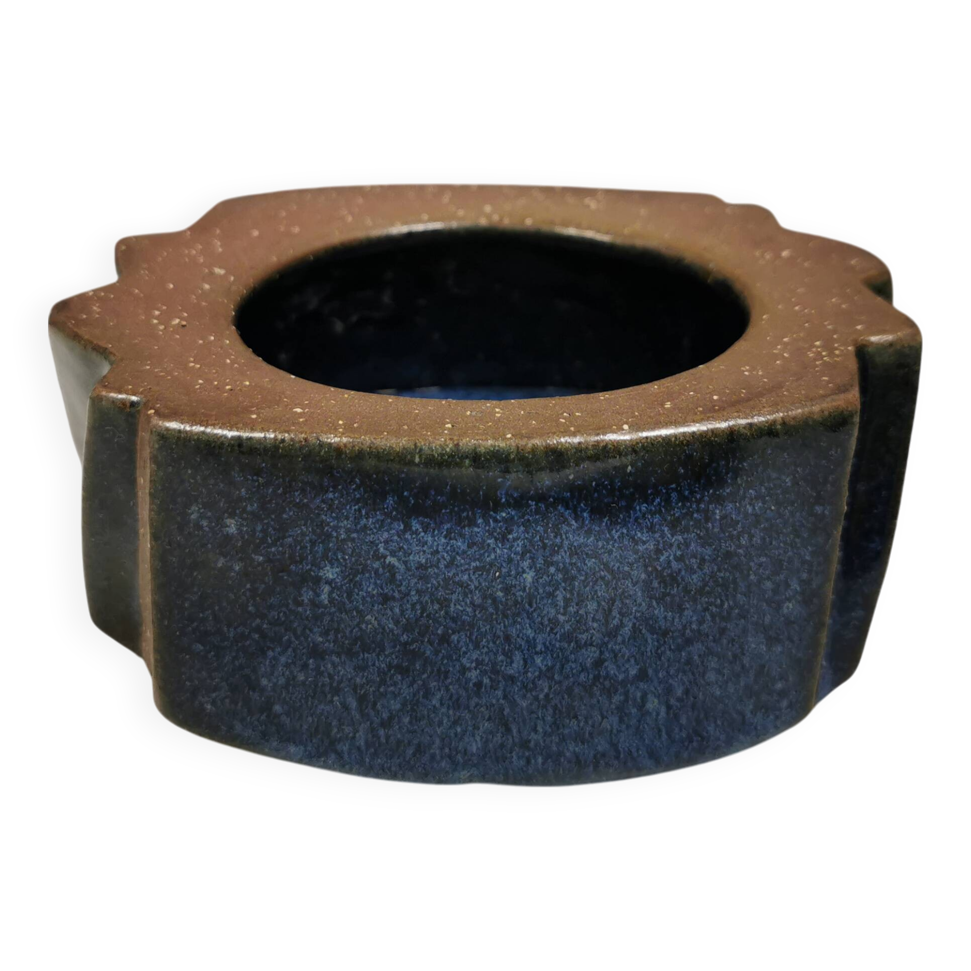 Ceramic bowl in bluish glaze. By Marianne Starck (MS) Denamrk 1960s