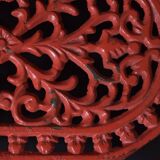 Red cast iron trivet