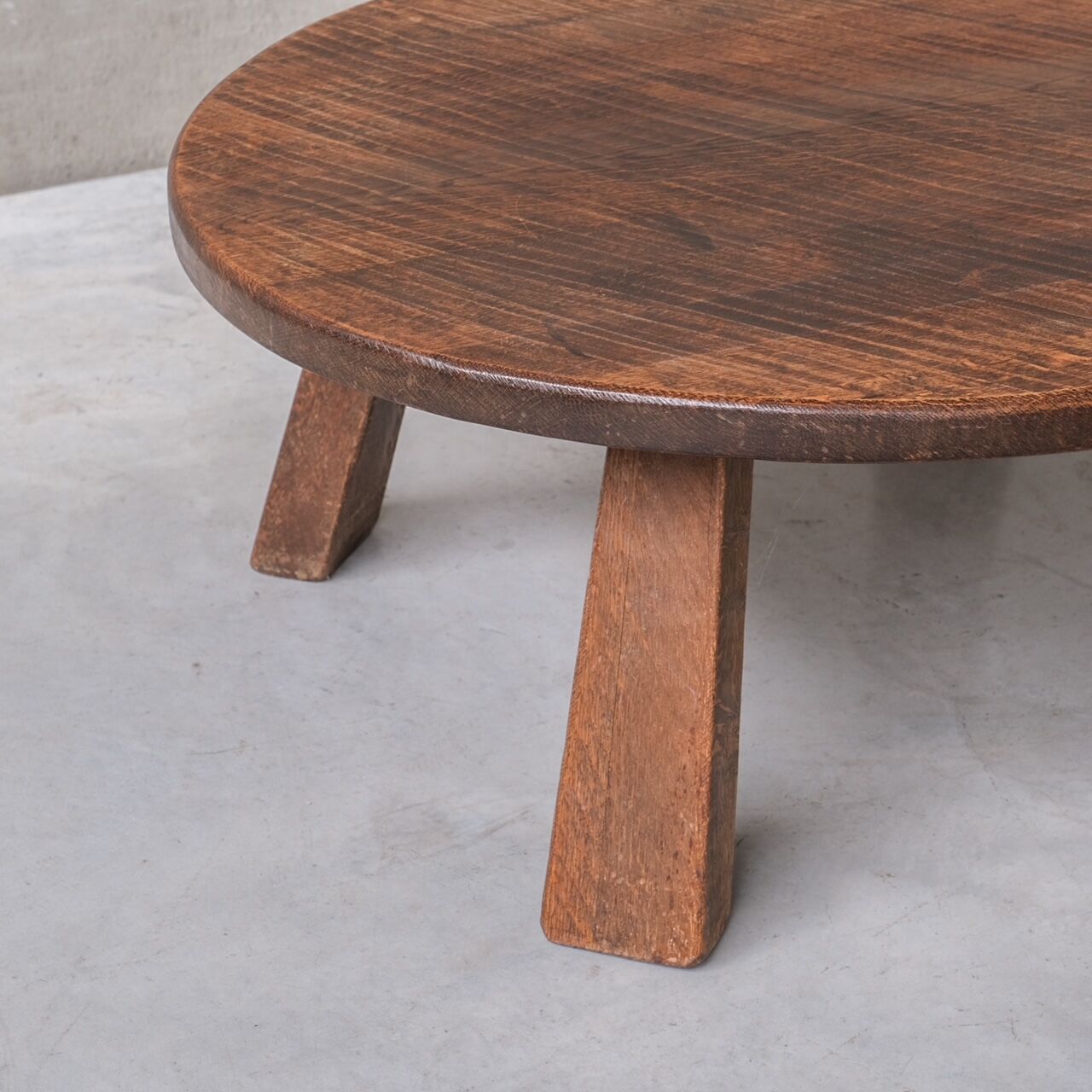 Brutalist oak mid-century dutch coffee table