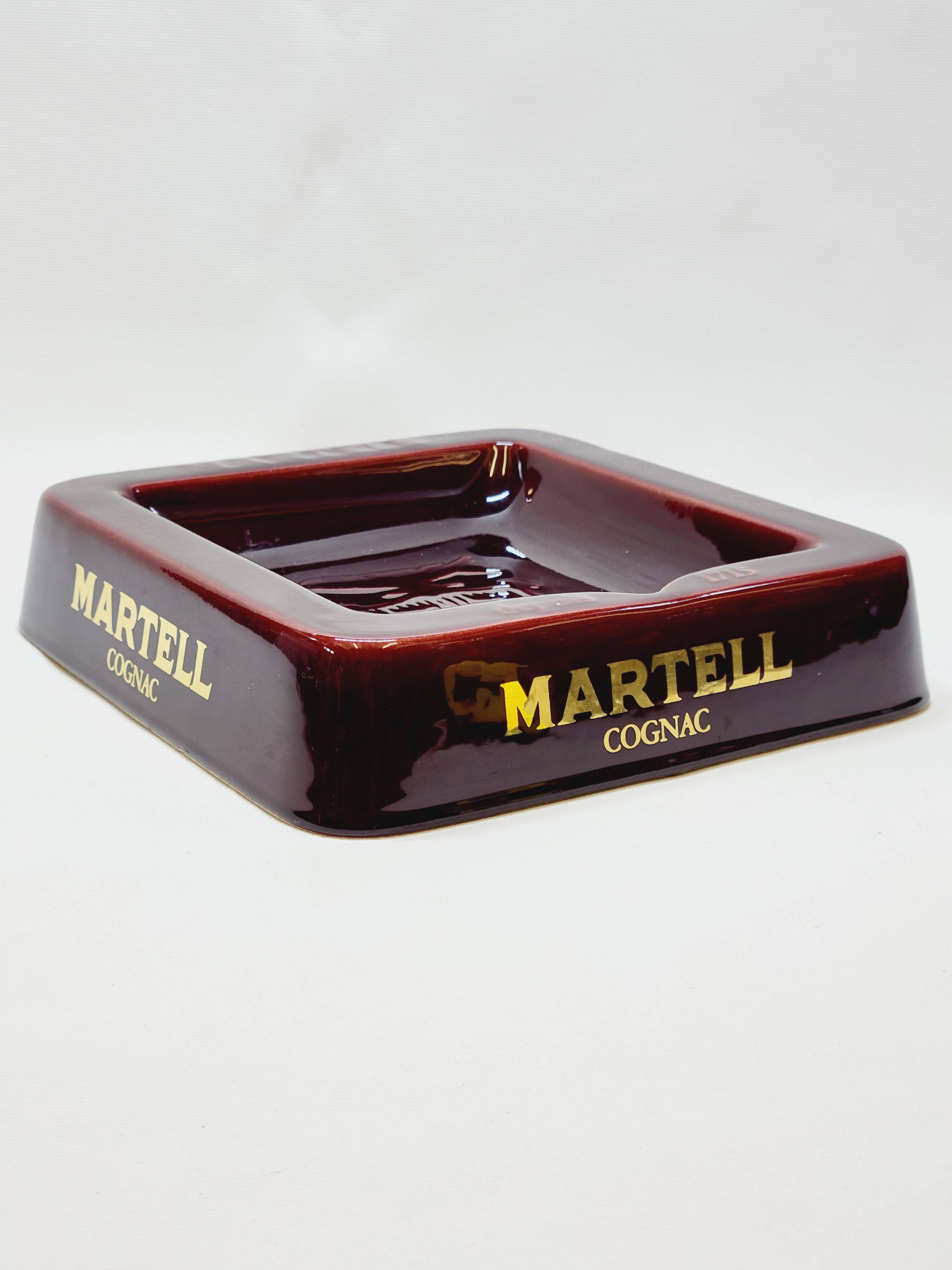 Imposing ceramic advertising ashtray Martell Cognac