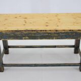 1950s Patinated Pine Tree Wooden Table, Czechoslovakia