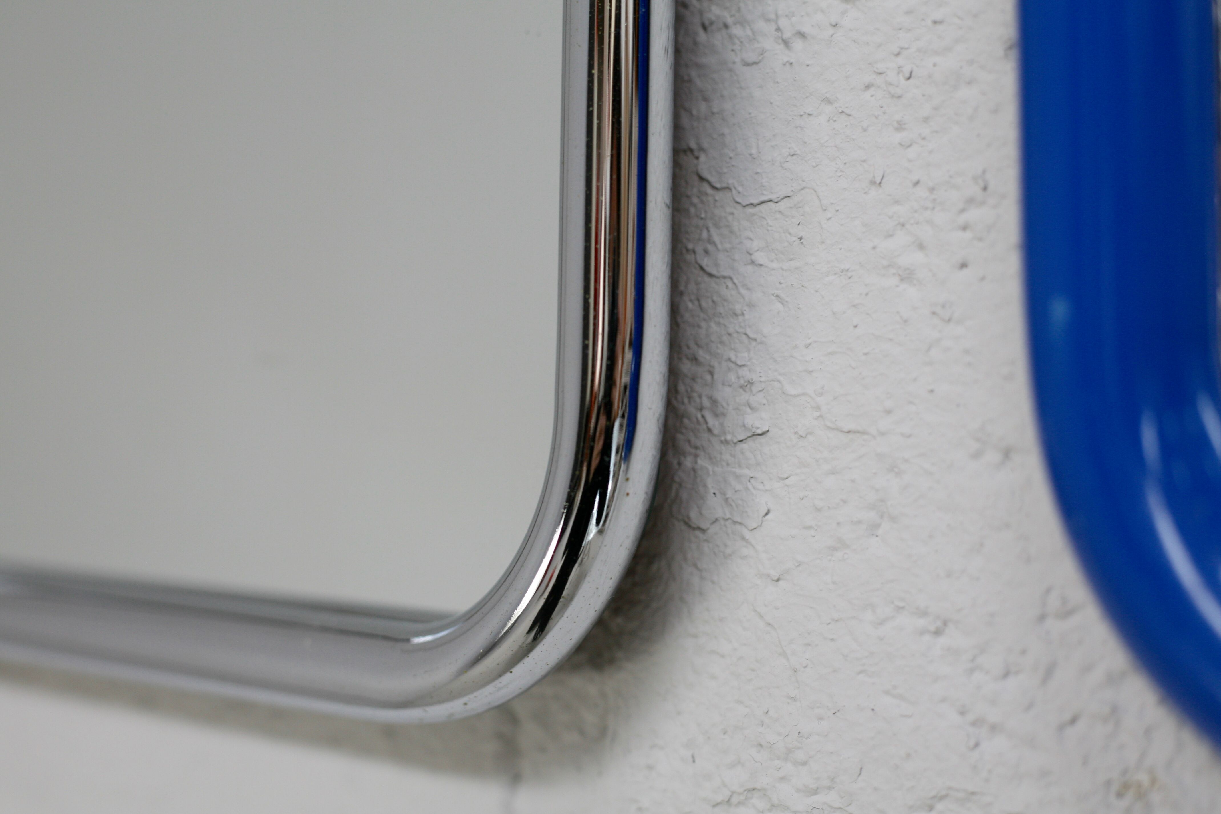 Pair of tubular steel mirrors, france, circa 1970