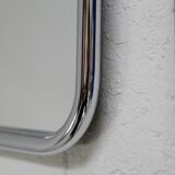 Pair of tubular steel mirrors, france, circa 1970