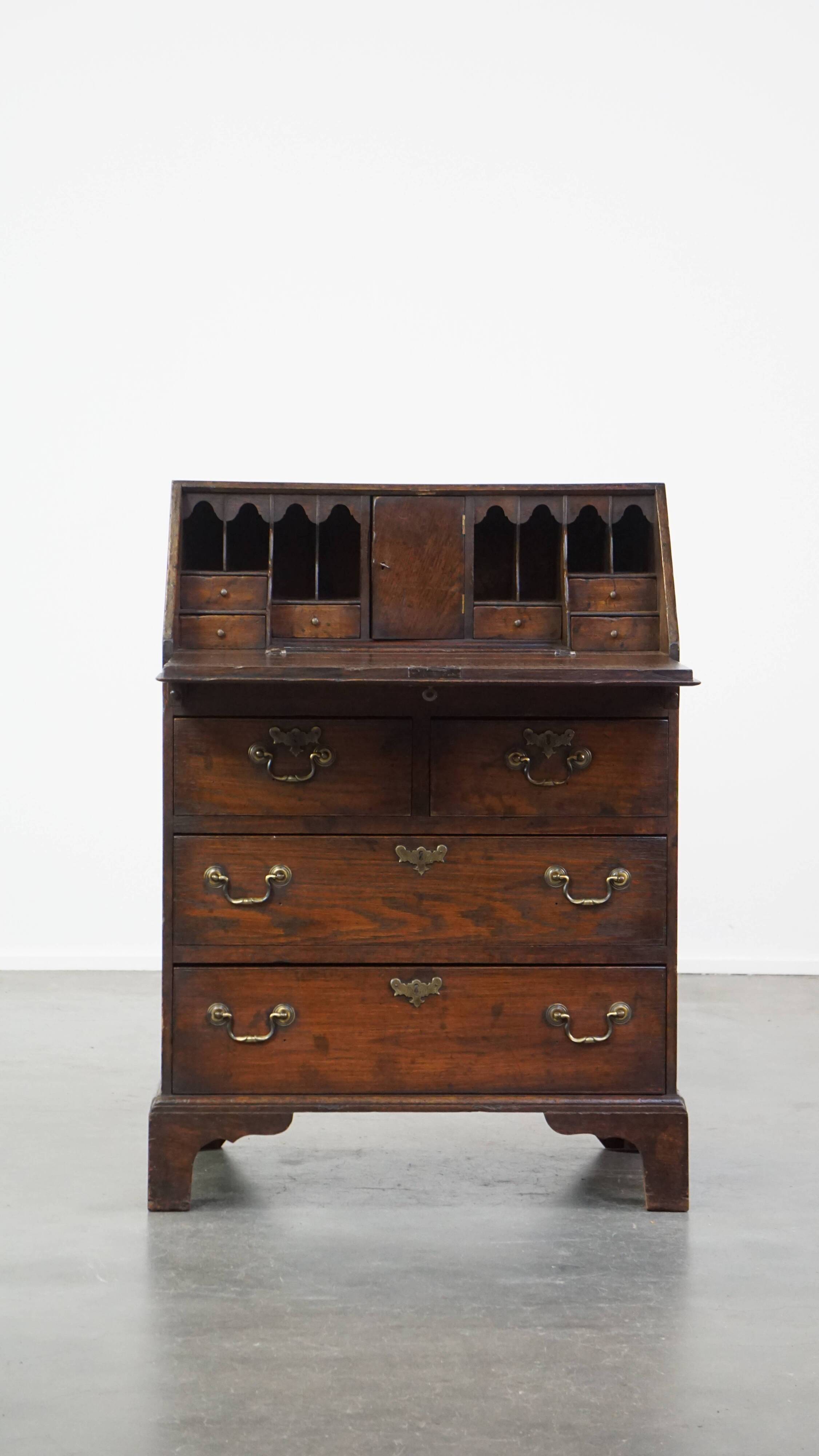 Antique subtle English secretaire from the early 19th century