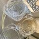 3 vintage chiseled glass ceiling lights 1950-1960