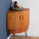 Retro teak 1960s g plan fresco corner unit bar drinks cabinet on hairpin legs