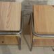2 nightstands in wood and metal industrial style