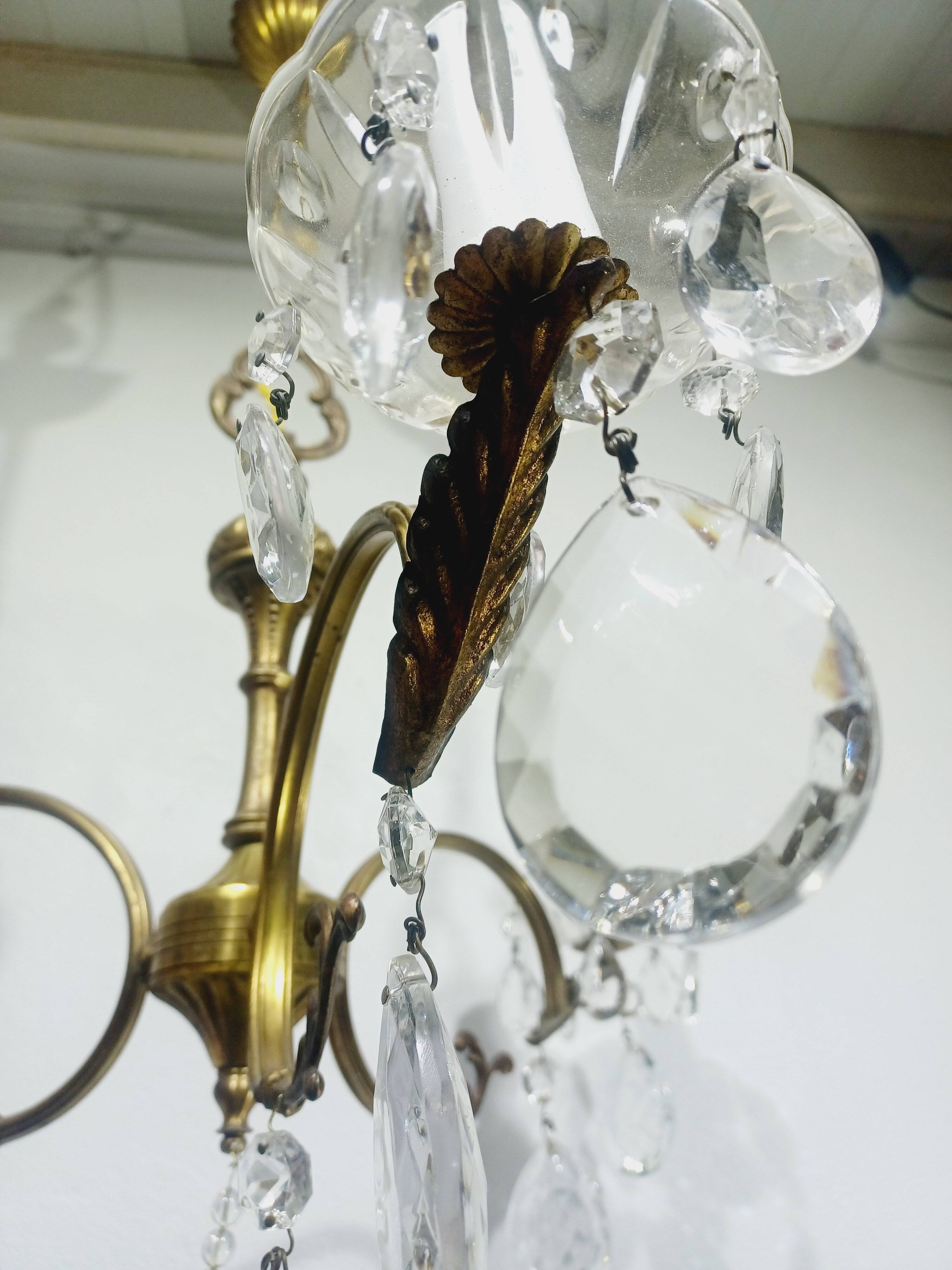 3-light bronze chandelier