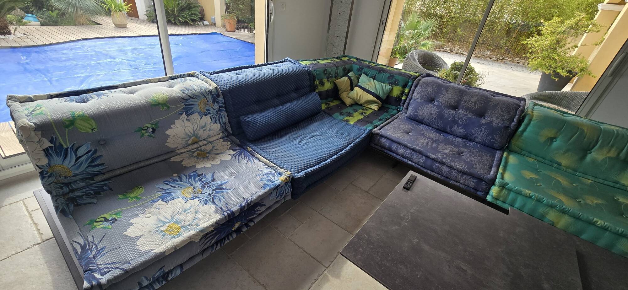 Mah Jong sofa by Roche Bobois designed by Kenzo.