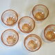 6 vintage pink glasses