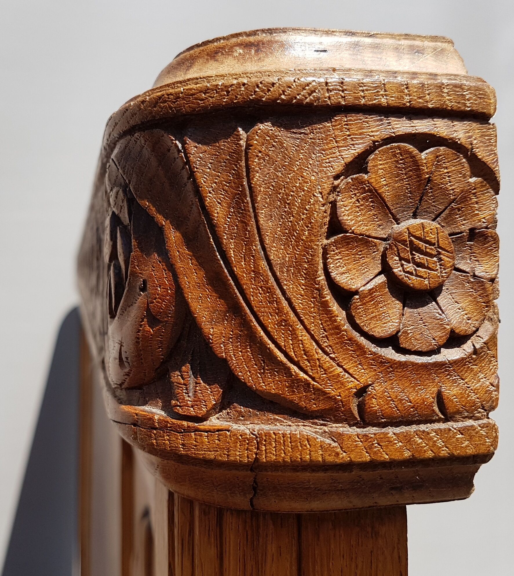 Bed 140cm Art Deco oak