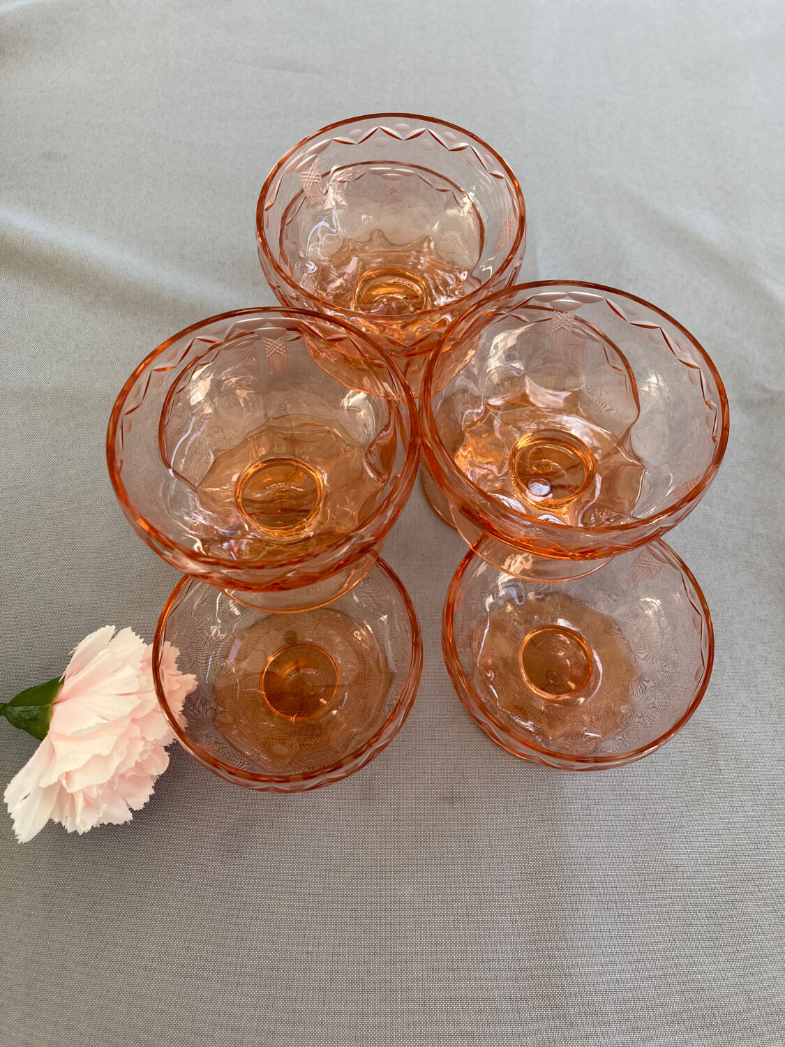 Vintage champagne glass