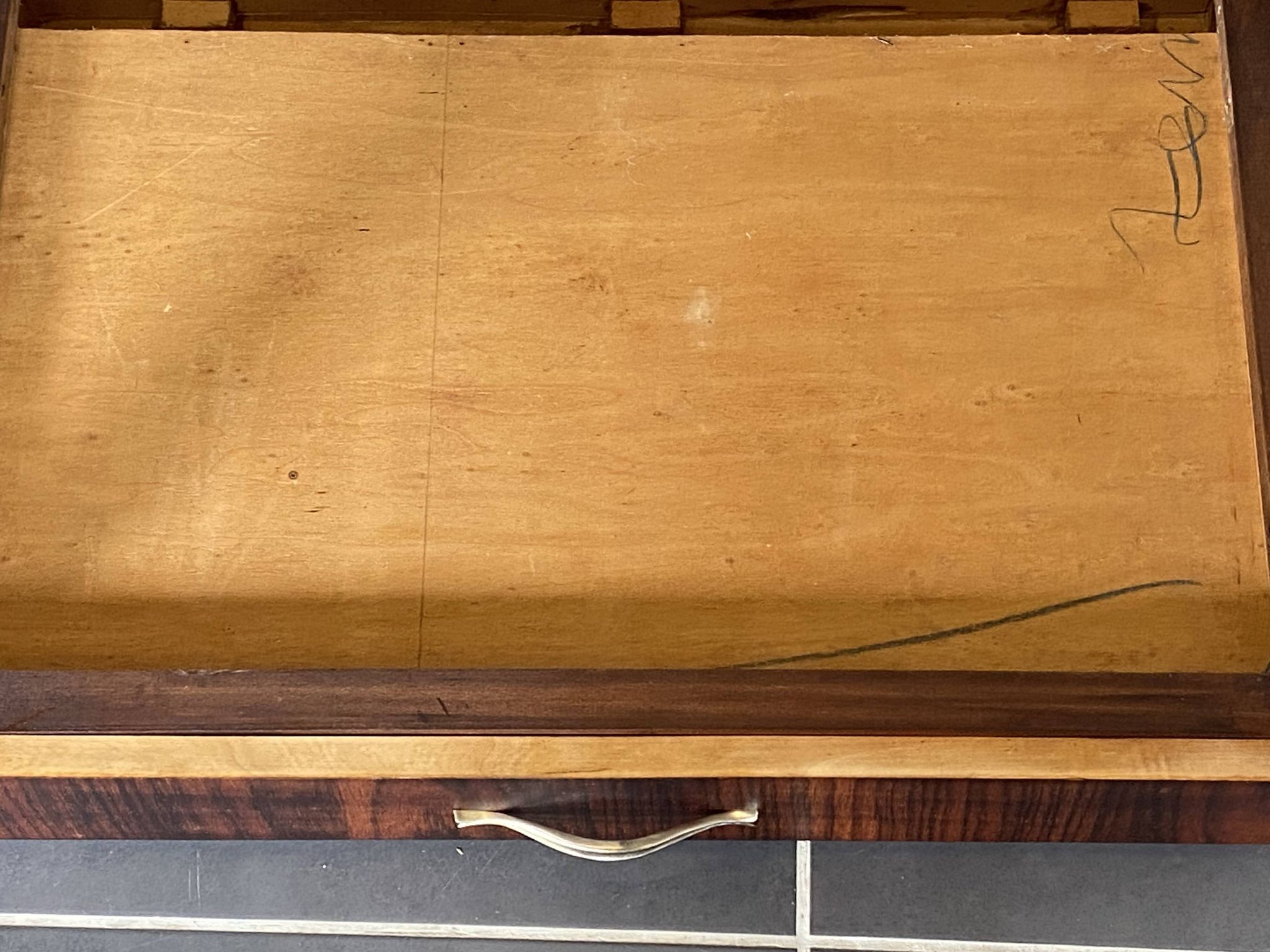 Table d’appoint, bureau 1 tiroir en placage de palissandre, 1950