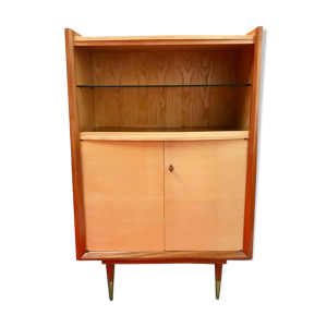 Vitrine vintage en frêne et citronnier