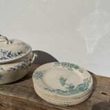 6 Flat plates iron earth by Bertrand Bordeaux / model Anémones