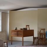 Large Danish drawing cabinet from the mid-century in pine and beech, 1960s.