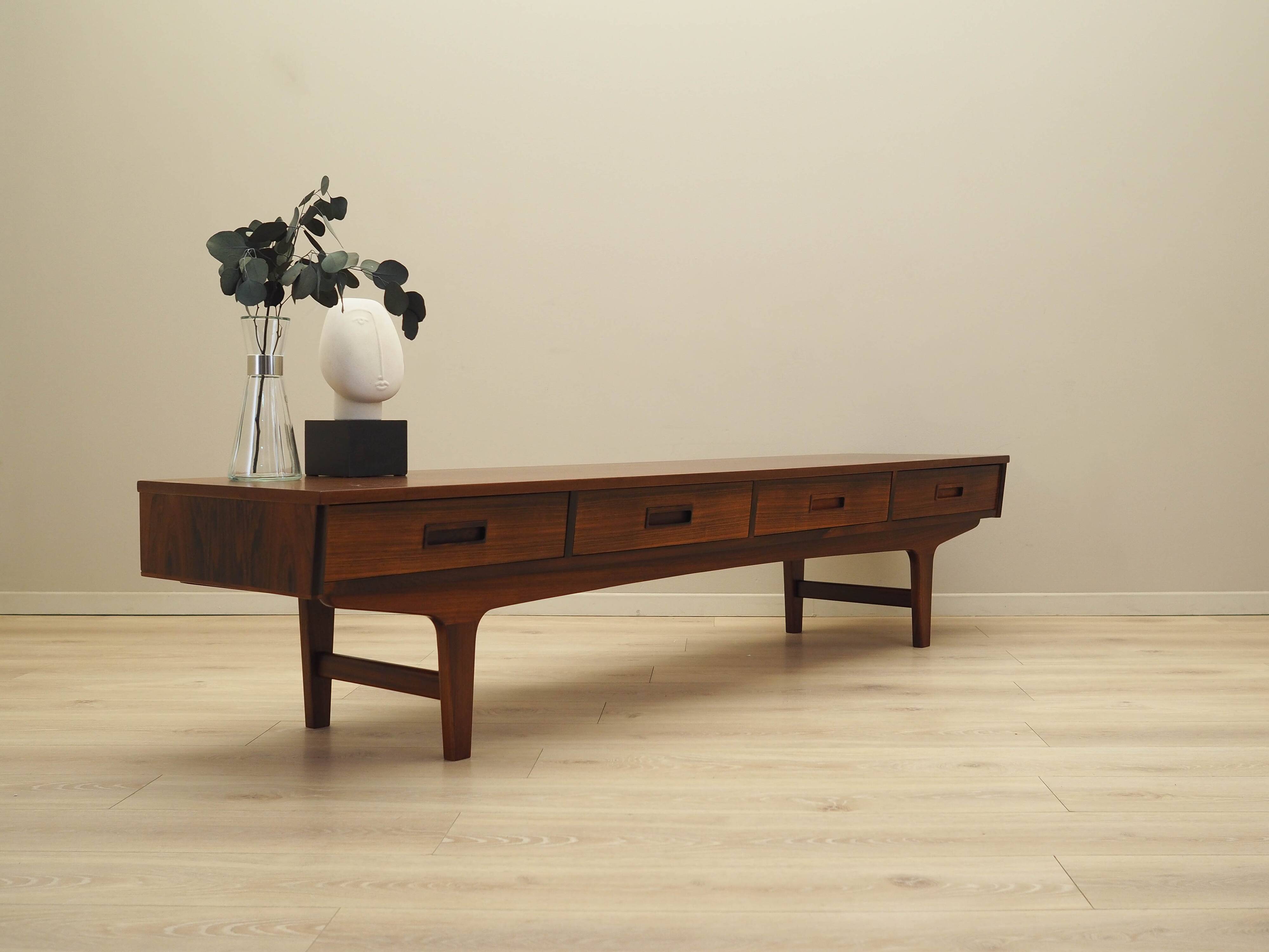 Walnut lowboard, Danish design, 1970s, manufactured in Denmark