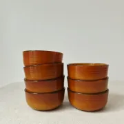 Lot de 7 petites coupelles vintage modèle "Volcan" '70s - Arcopal 