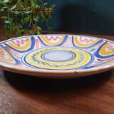 XXL Presentation Plate Multicolored Circles