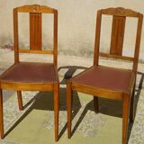 Art Deco bridge chair and 2 matching chairs