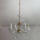 Lustre Murano verre soufflé 8 bras pendeloques cristal