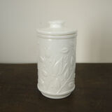 Airtight opal glass jar