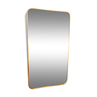 Mirror with frame brass Sant'ambrogio & Berti Italy 1950 s 48x80cm