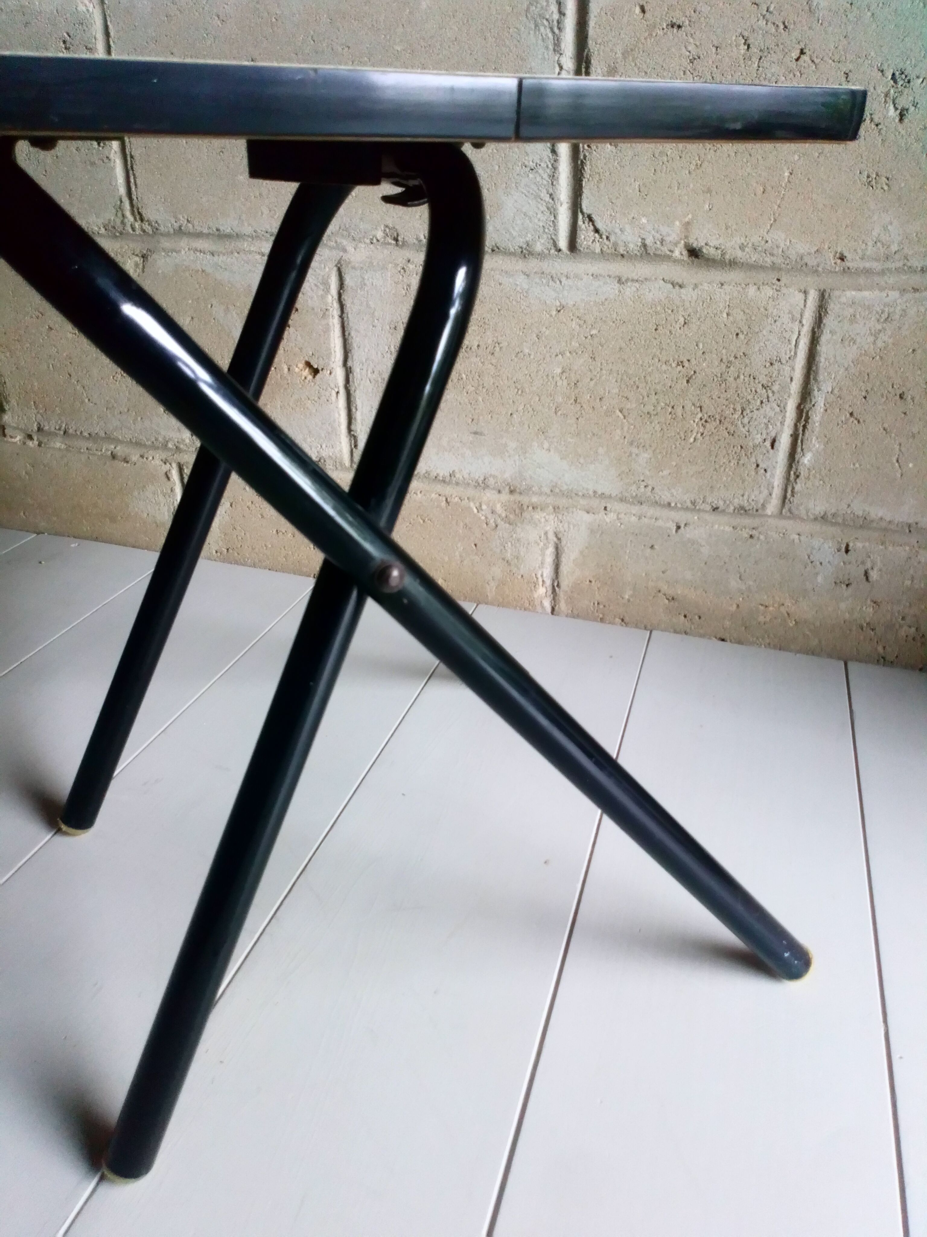 50s folding formica tabouret