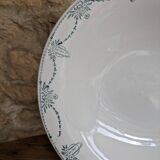 Ancien plat de service rond en céramique Moulin des loups & Hamage modèle Graciela