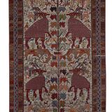Vintage Turkish Oushak Handwoven Rug 114x217 cm