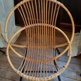Pair of rattan armchairs