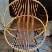 Pair of rattan armchairs