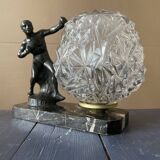 Marble table lamp, boxing, 1930s