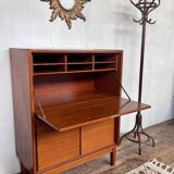 Scandinavian teak secretary cabinet