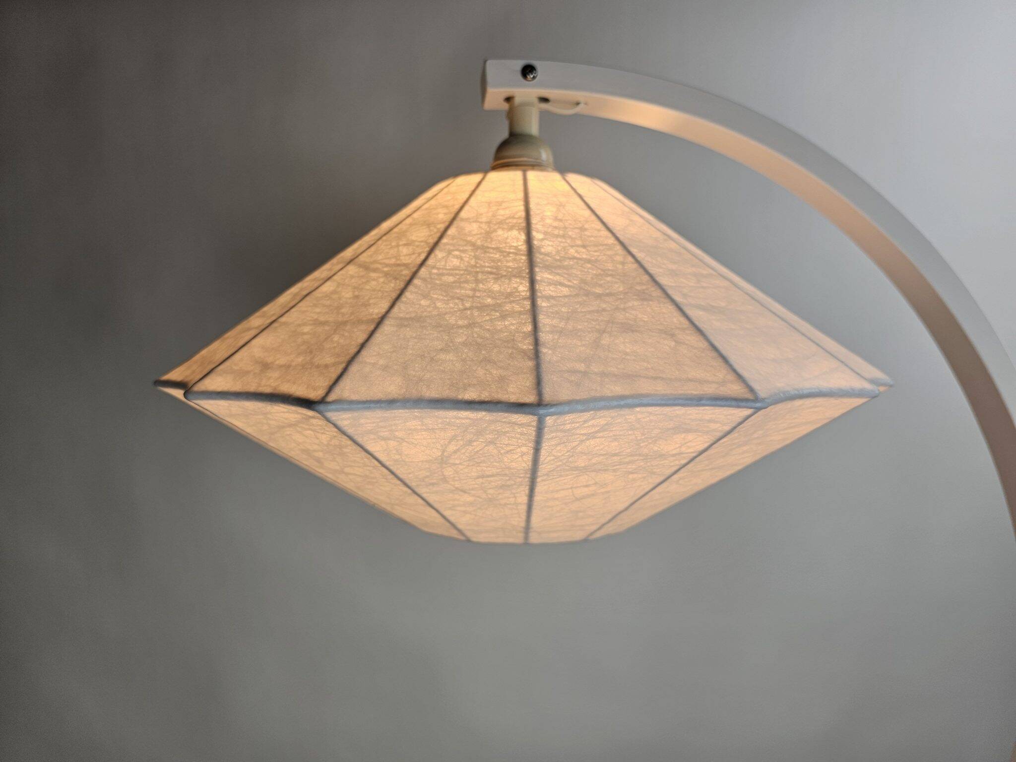 Caprani floor lamp with graphic cocoon shade, Denmark, 1970s