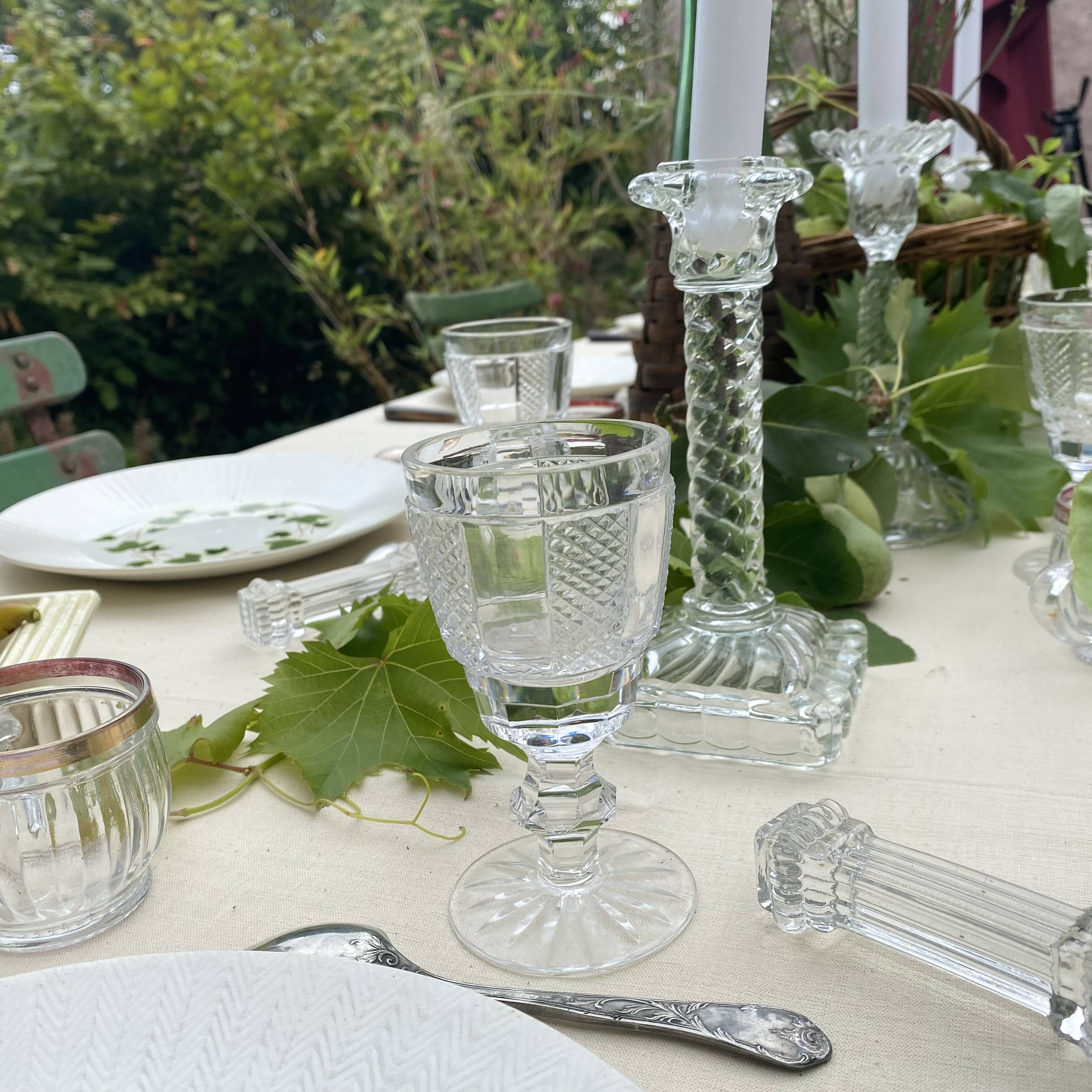 Waterford crystal white wine glasses