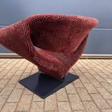 Artifort Ribbon chair by Pierre Paulin + Ottoman, Pierre Frey fabric