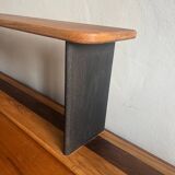 Stained wooden shelf