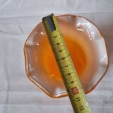 Orange fluted glass vase