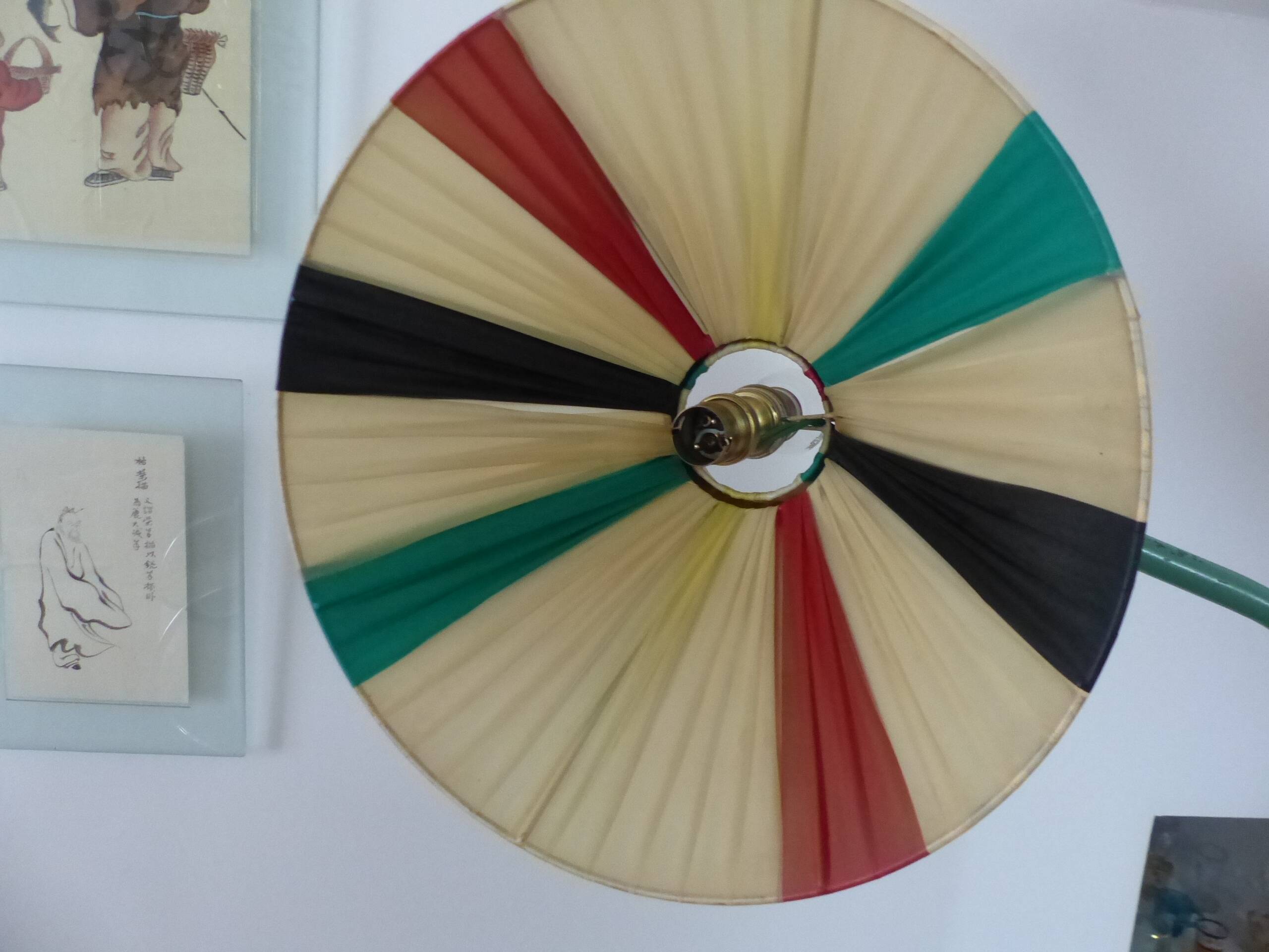 Lampadaire tripode DIABOLO de la Maison LUNEL des années 50 double éclairage