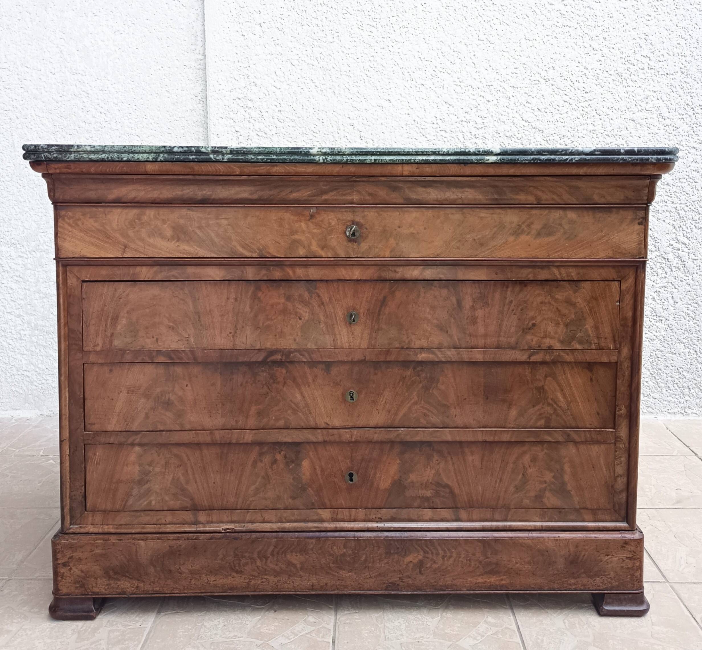Louis Philippe mahogany secretary chest of drawers