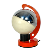 Space age Italian metal and plastic table lamp from 60s