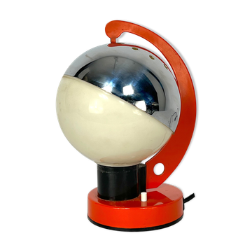 Lampe de table italienne en métal et plastique de l’ère spatiale des années 60