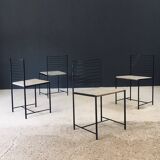 Postmodern Alice Dining Chairs from Cidue, Italy, 1980s, Set of 4