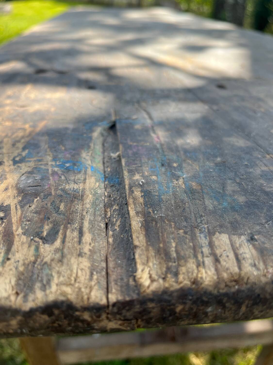 Antique wooden folding table