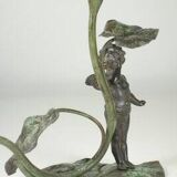 Early 1900 Art Nouveau Sculpture Table Lamp