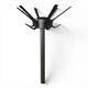 Industrial design coat rack in brushed aluminium - Circa 1990